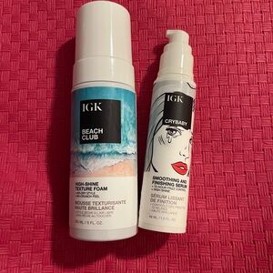 IGK Beach Club Texture Foam and Crybaby Serum Set